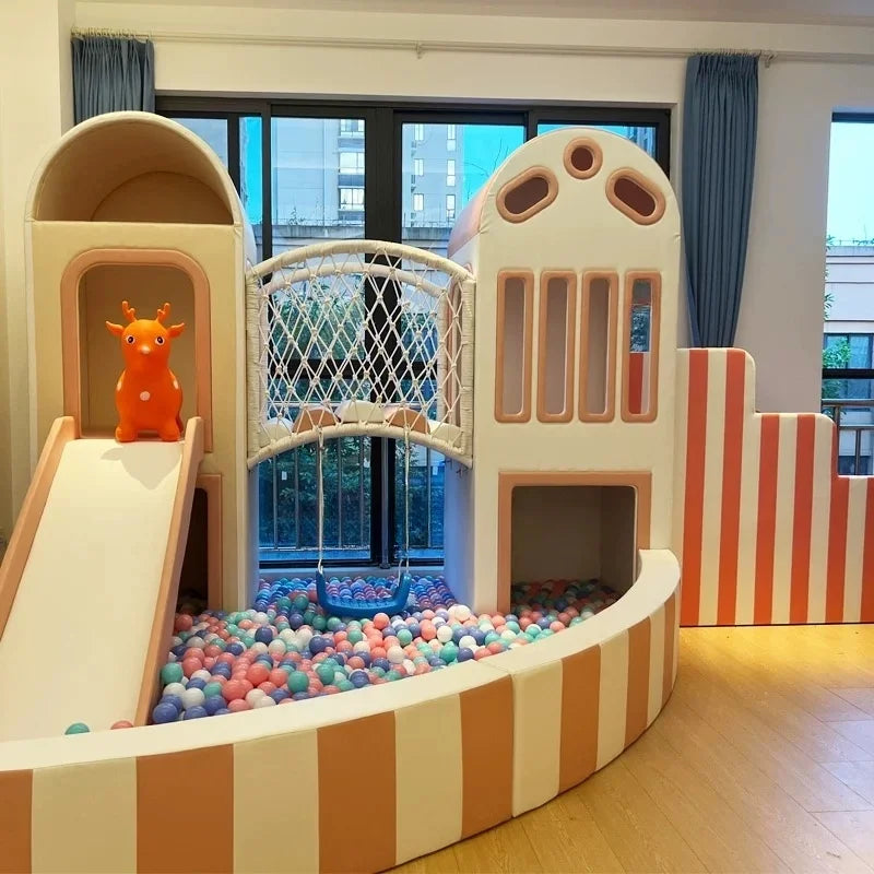 Safely Colorful Indoor Equipment for Kids Playground Playhouse Slide Bridge Climber Castle Soft Play Equipment Rental Soft Play