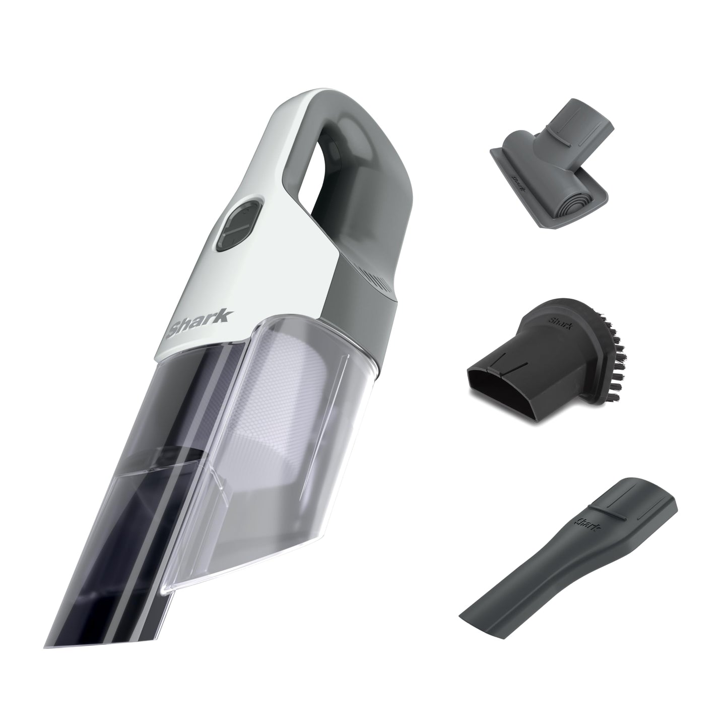 Shark WANDVAC Power PET Cordless Hand Vac, Ultra-Lightweight & Portable with Powerful Suction & Boost Mode, New FurFins Tool & Duster Crevice Tool, Designed for Car & Pet Homes, White, WV410WH