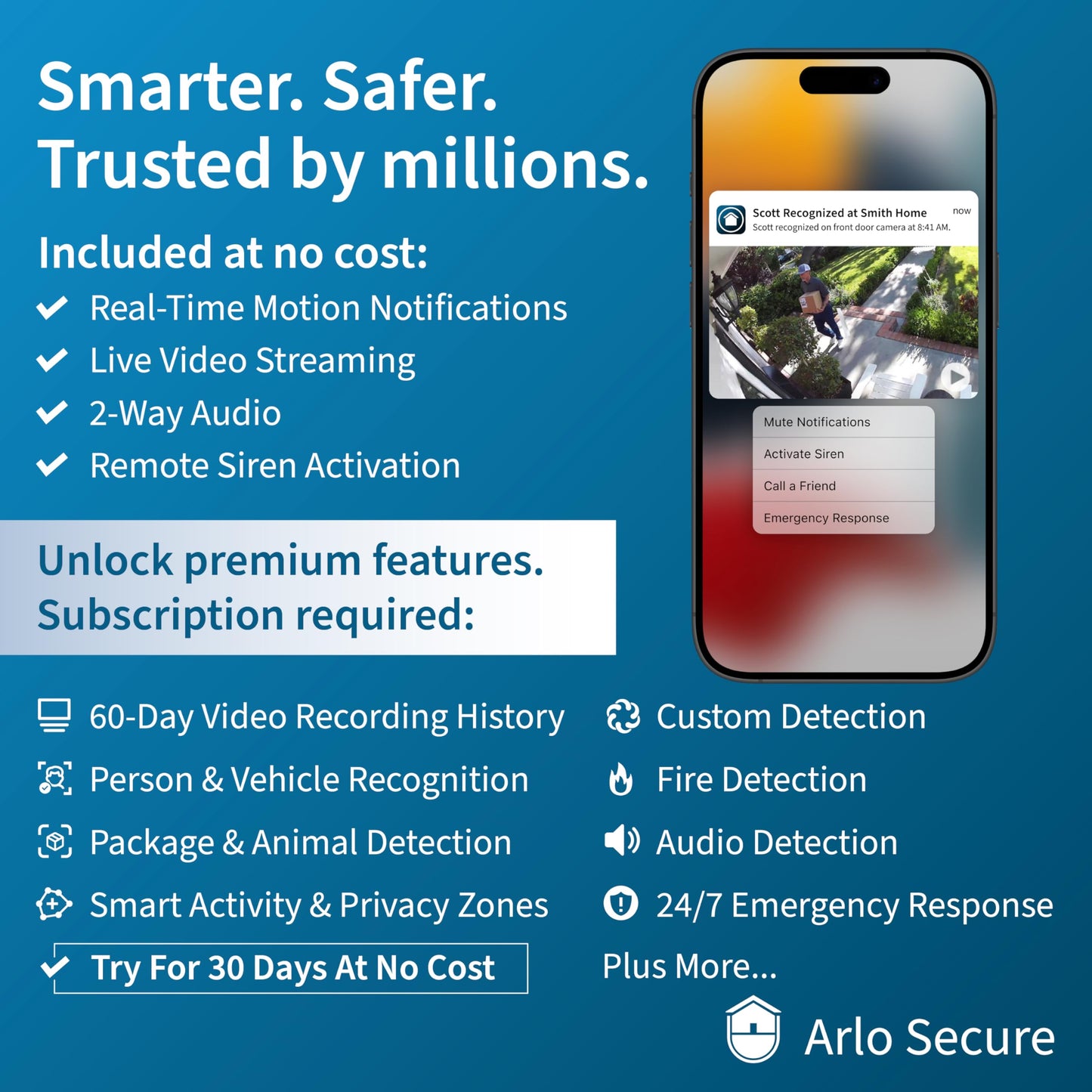Arlo Video Doorbell 2K 2nd Generation & Chime 2 Bundle, 2K Doorbell Camera, 2-Way Audio, Package Detection, Motion Detection and Alerts, Built-in Siren, Night Vision, AVDK4001-100CNS, White