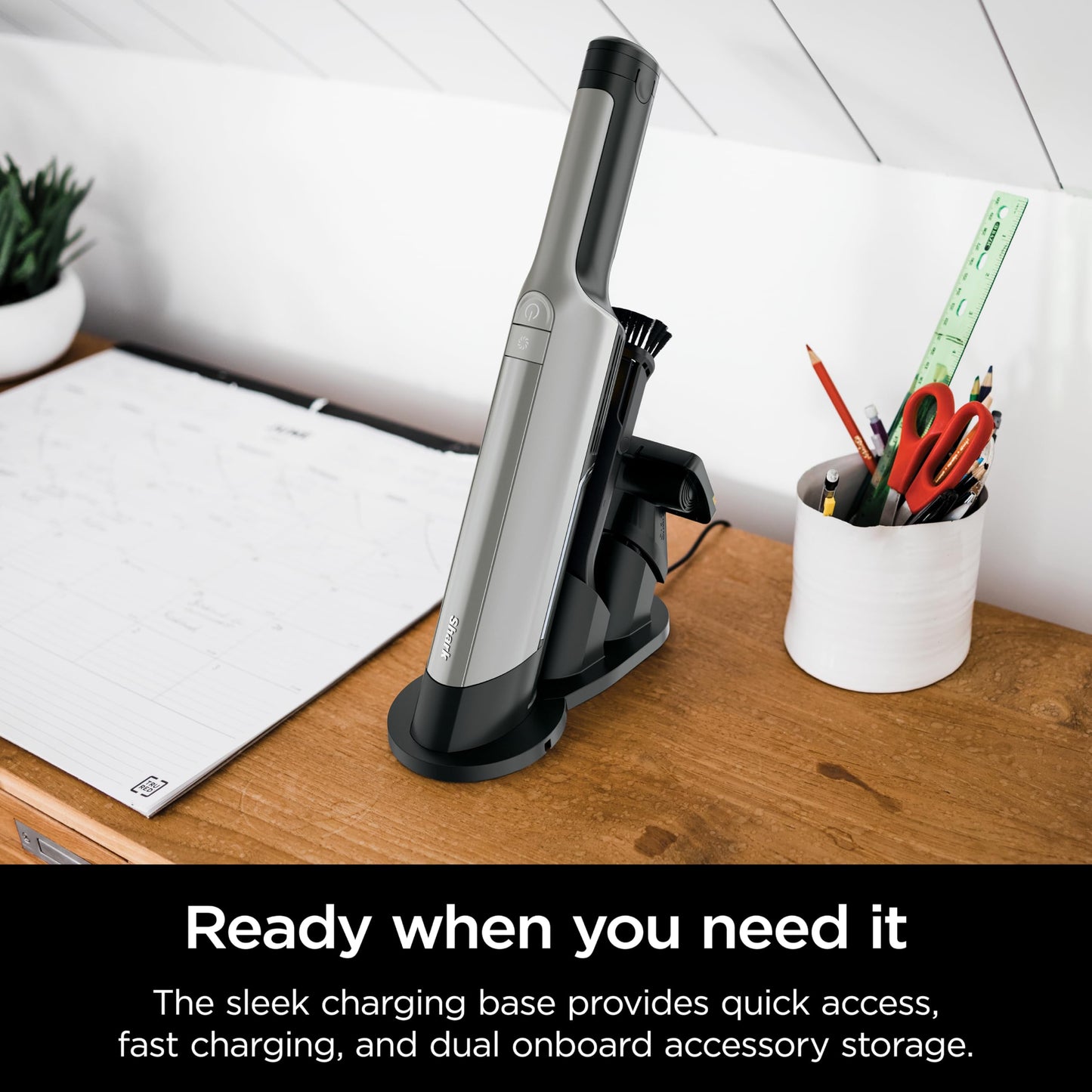 Shark WANDVAC Power PET Cordless Hand Vac, Ultra-Lightweight & Portable with Powerful Suction & Boost Mode, New FurFins Tool & Duster Crevice Tool, Designed for Car & Pet Homes, White, WV410WH