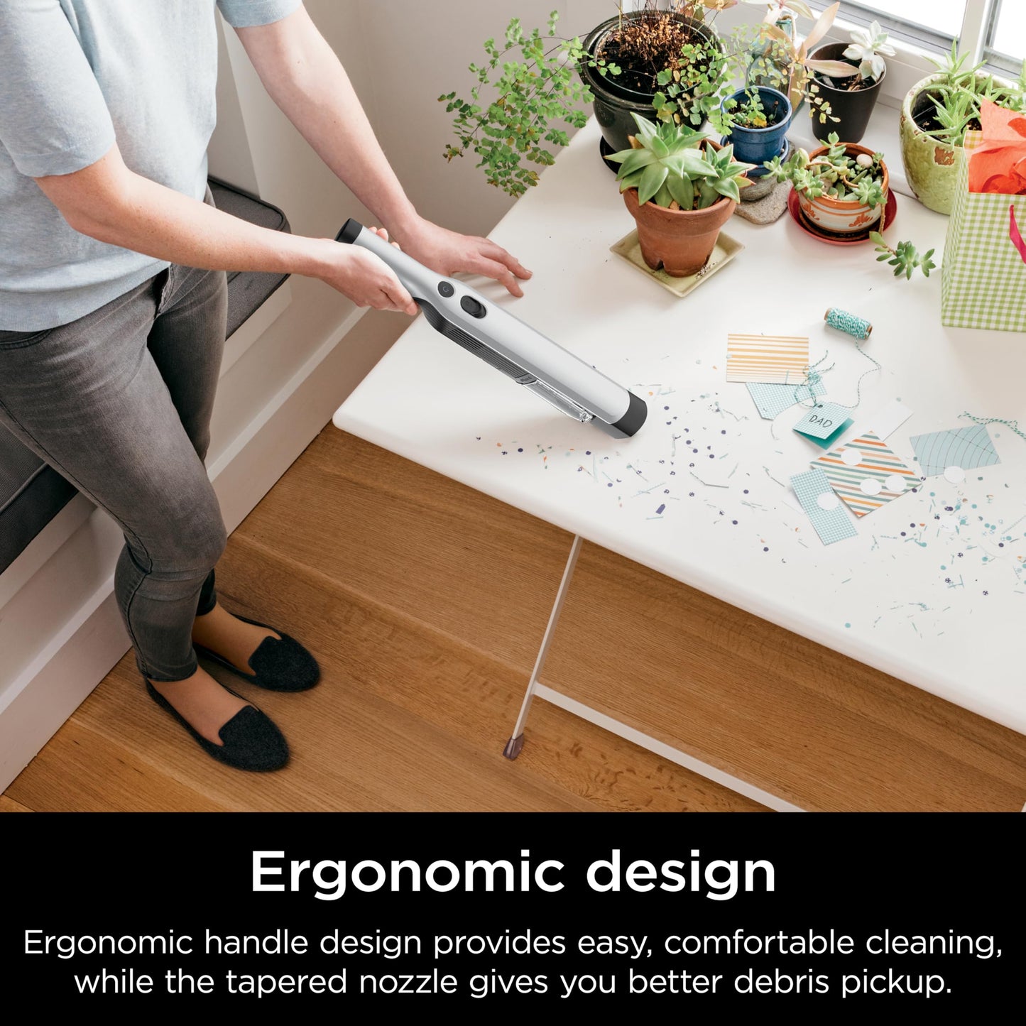 Shark WANDVAC Power PET Cordless Hand Vac, Ultra-Lightweight & Portable with Powerful Suction & Boost Mode, New FurFins Tool & Duster Crevice Tool, Designed for Car & Pet Homes, White, WV410WH