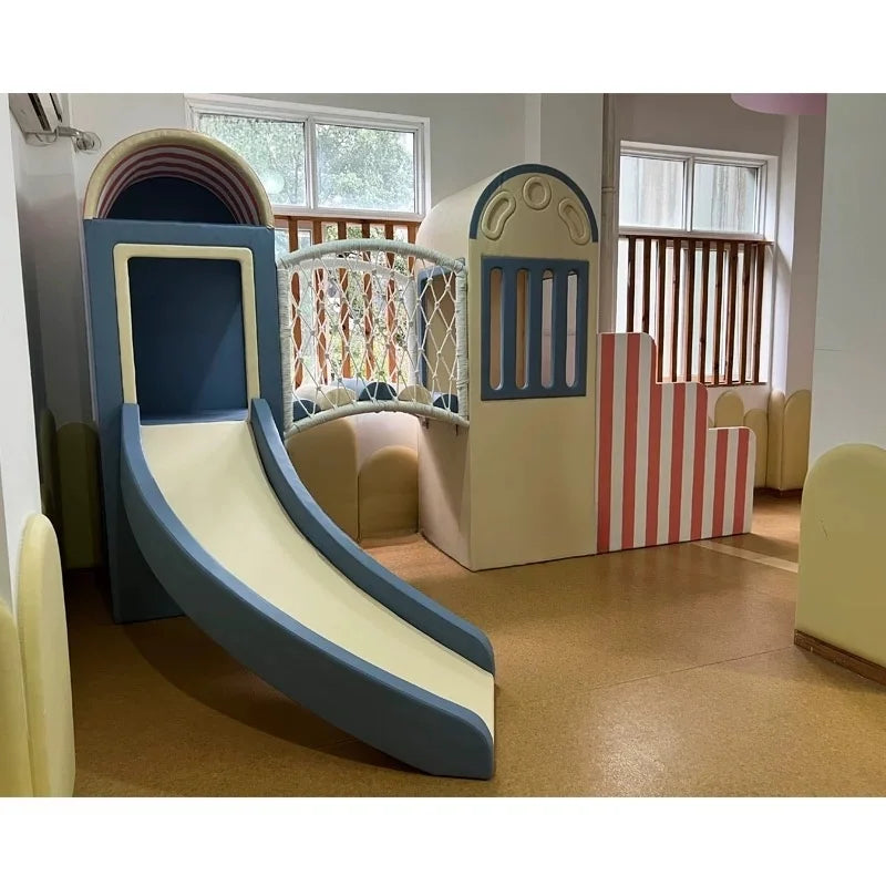 Safely Colorful Indoor Equipment for Kids Playground Playhouse Slide Bridge Climber Castle Soft Play Equipment Rental Soft Play
