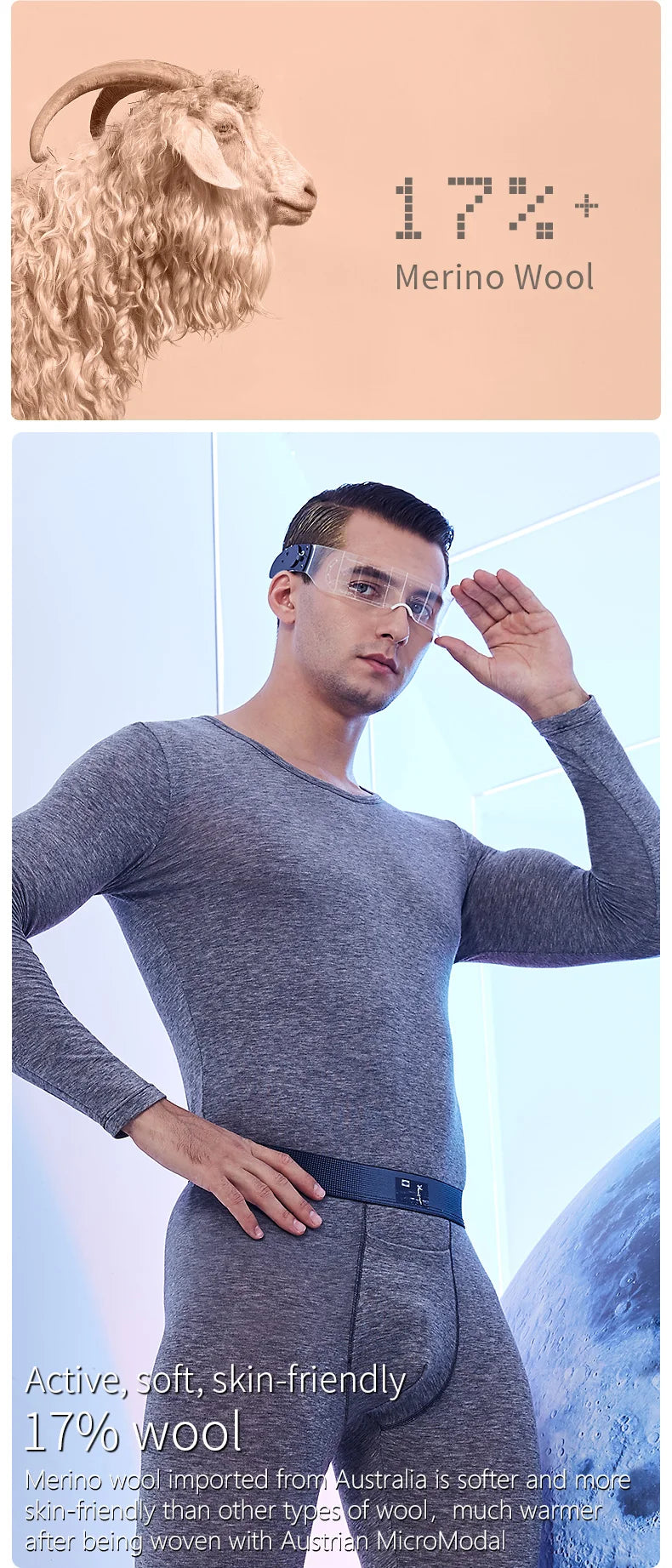 52025 Men’s and Women’s Thermal Underwear – Premium MicroModal, Merino Wool, and Silk Blend. Soft, Lightweight, and Comfortable