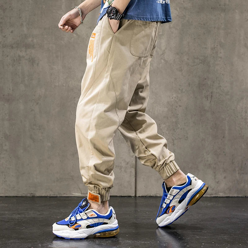 Single Road Mens Harem Pants Men Fashion 2025 Baggy Cotton Hip Hop Joggers Japanese Streetwear Trousers Male Cargo Pants For Men