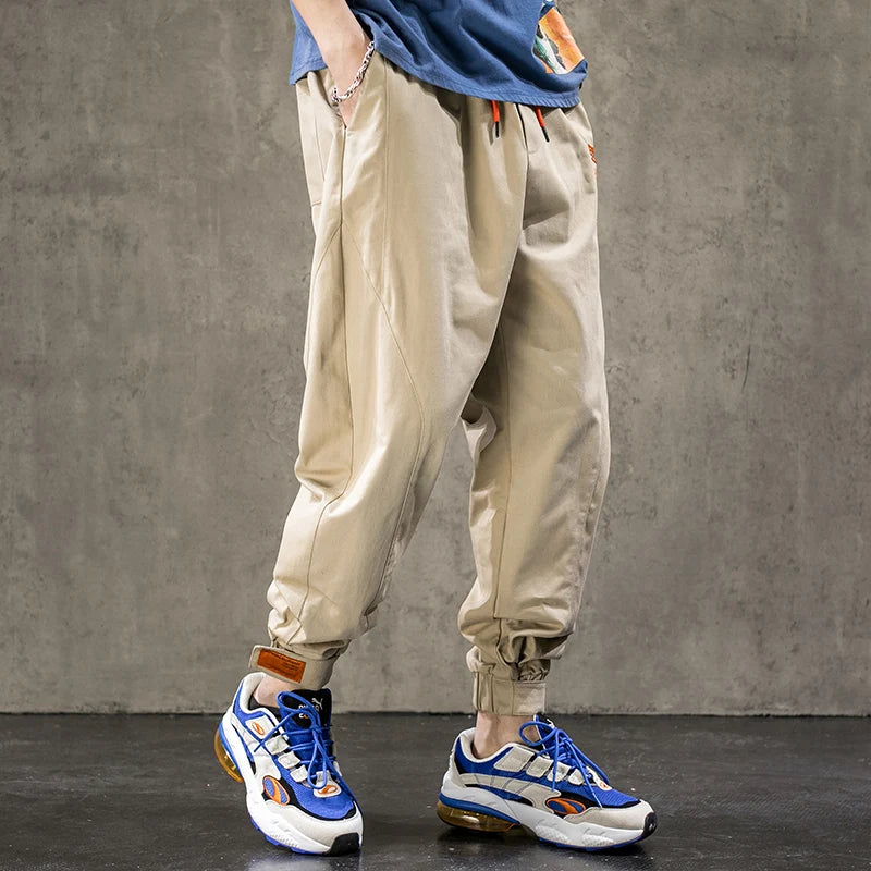 Single Road Mens Harem Pants Men Fashion 2025 Baggy Cotton Hip Hop Joggers Japanese Streetwear Trousers Male Cargo Pants For Men