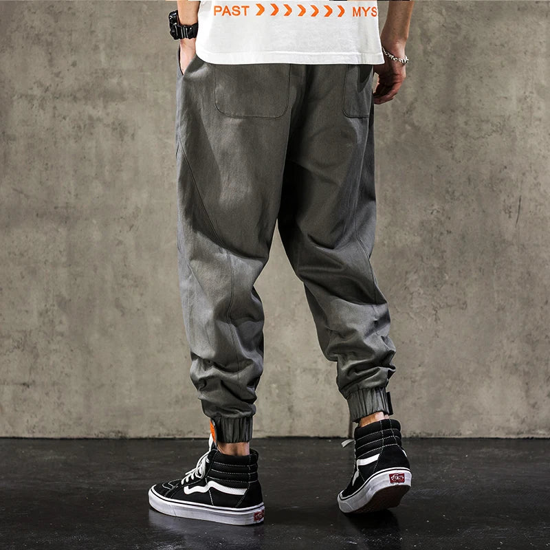 Single Road Mens Harem Pants Men Fashion 2025 Baggy Cotton Hip Hop Joggers Japanese Streetwear Trousers Male Cargo Pants For Men