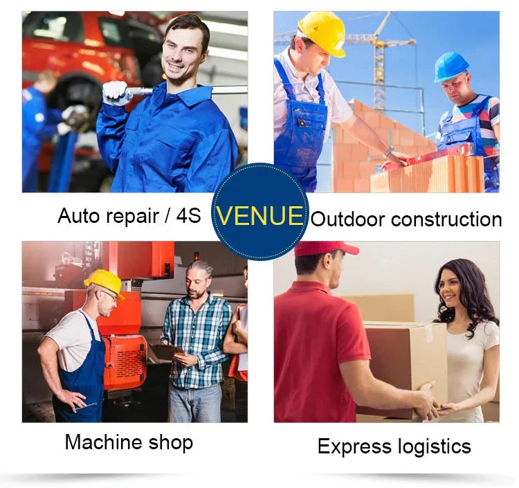 Mens Factory Work Shirt Uniform Long Sleeve Turn-down Collar Workwear Motor Mechanic Repair Workshop Two-pocket T-shirts Tops