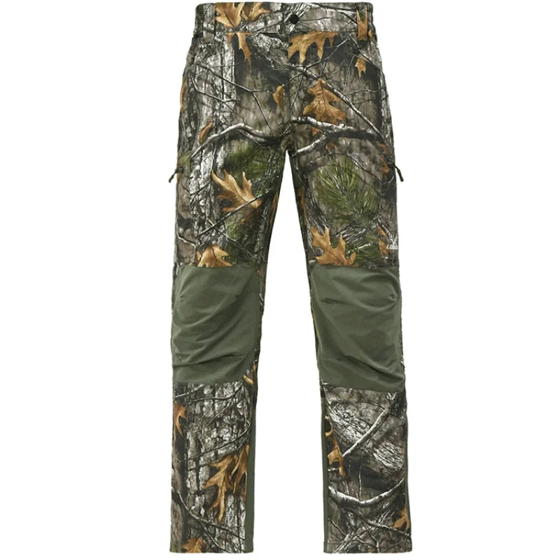 Camouflage Outdoor Hunting Tactical Pants Mens Wear-resistant Multi-pocket Work Trousers Combat Training Hiking Pants Plus Size