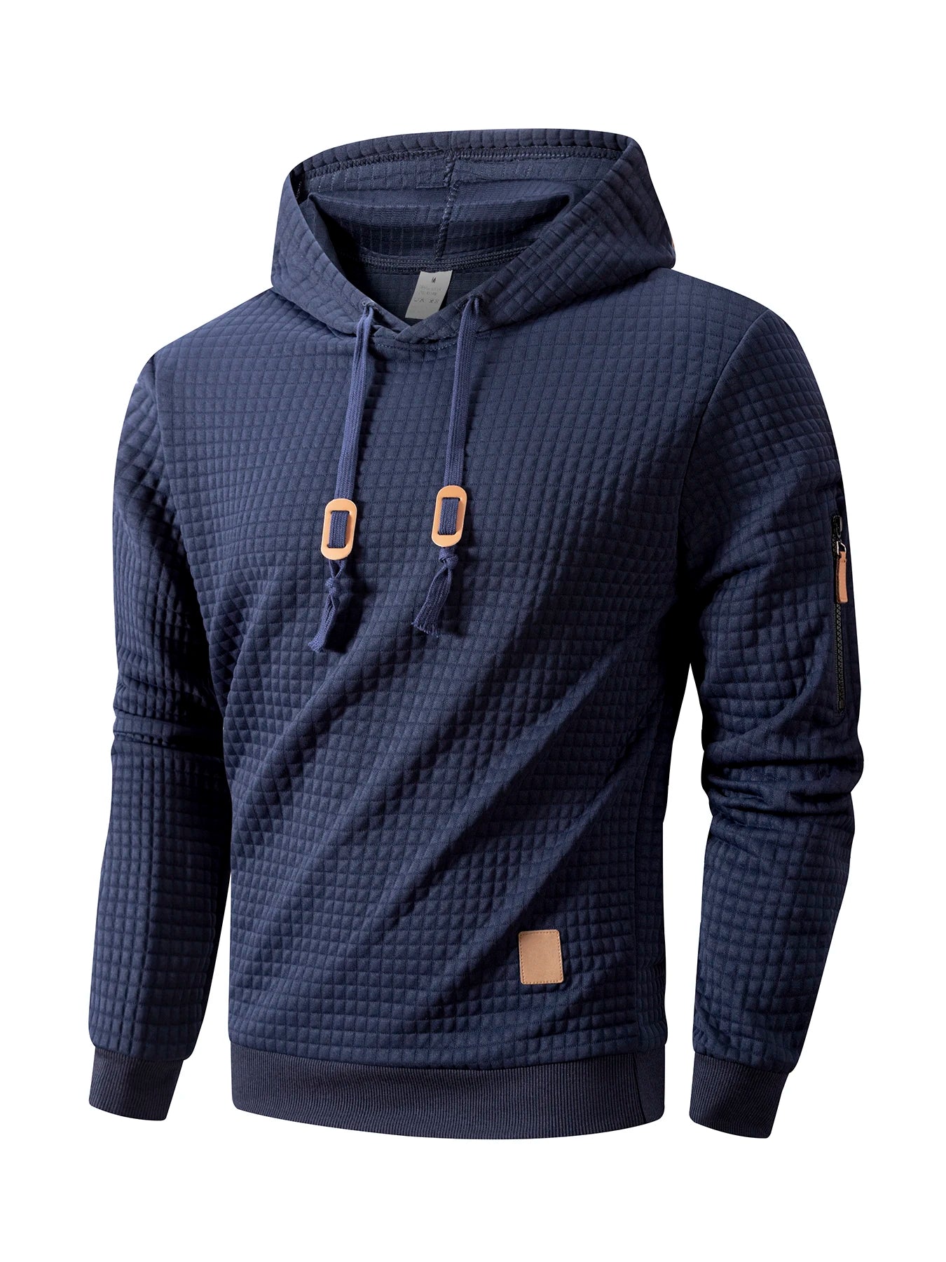 Mens Casual Long Sleeve Shirts Hooded Collar Drawstring Hoodies Sweatshirts Outdoor Streetwear Solid Color Lightweight Pullover