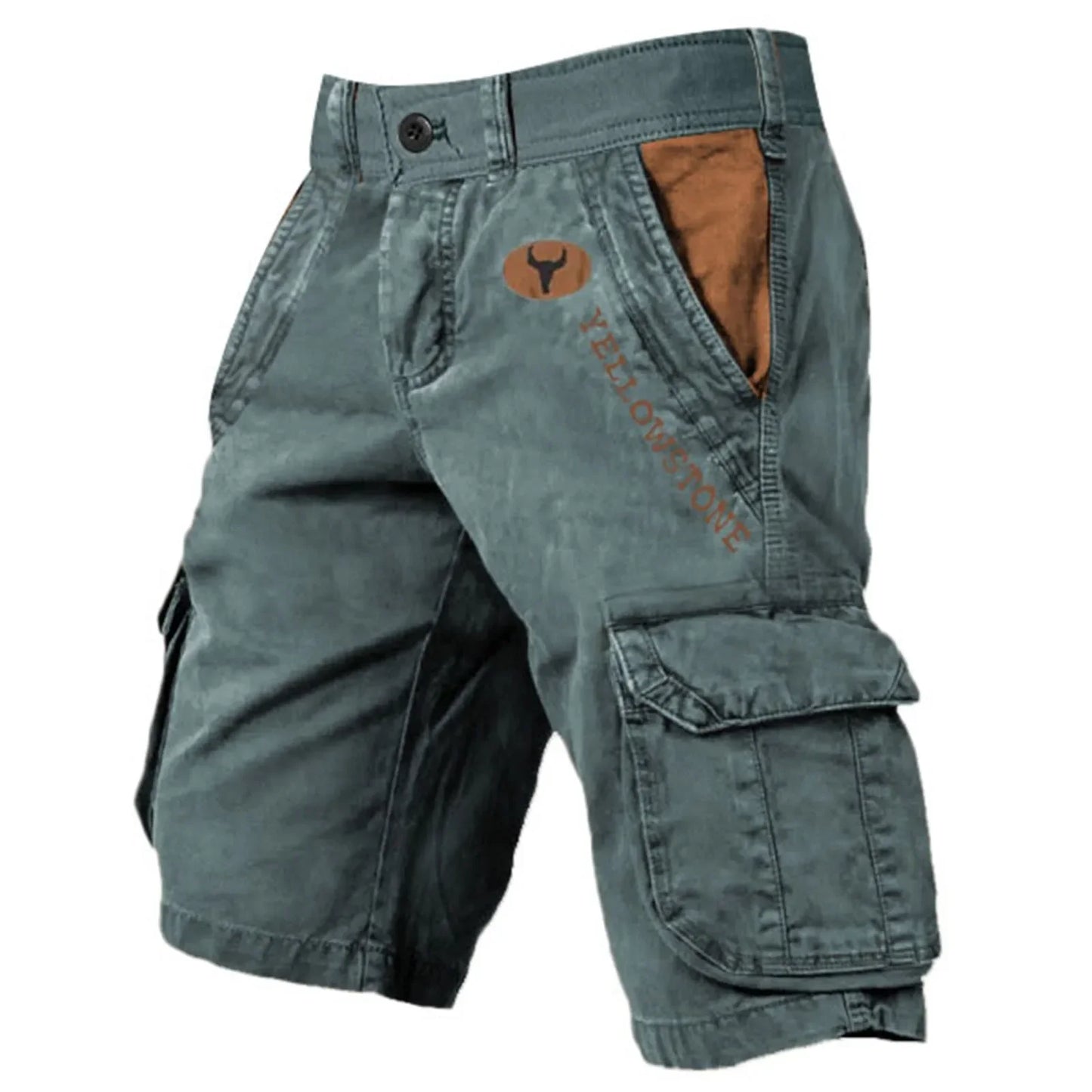 Mens Shorts Overalls Sport Loose Wear Five Quarter Casual Pants Elastic Rope Breathable Tie-Foot Trousers