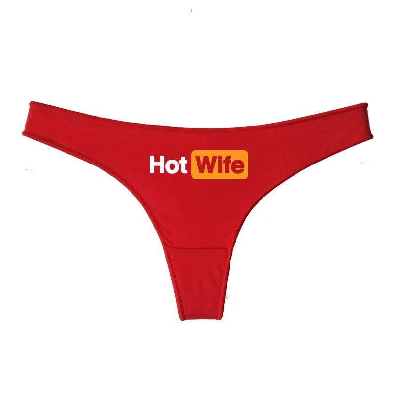 Hot Wife Letters Women's Underwear New Fashion Panties Sports Fitness Seamless Girl's Underwear Low Waist Traceless Ladies Brief