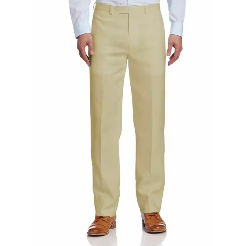 Men's two-piece suit, double-buttoned lapel jacket and pants | slim-fitting wedding/business attire | formal party wear
