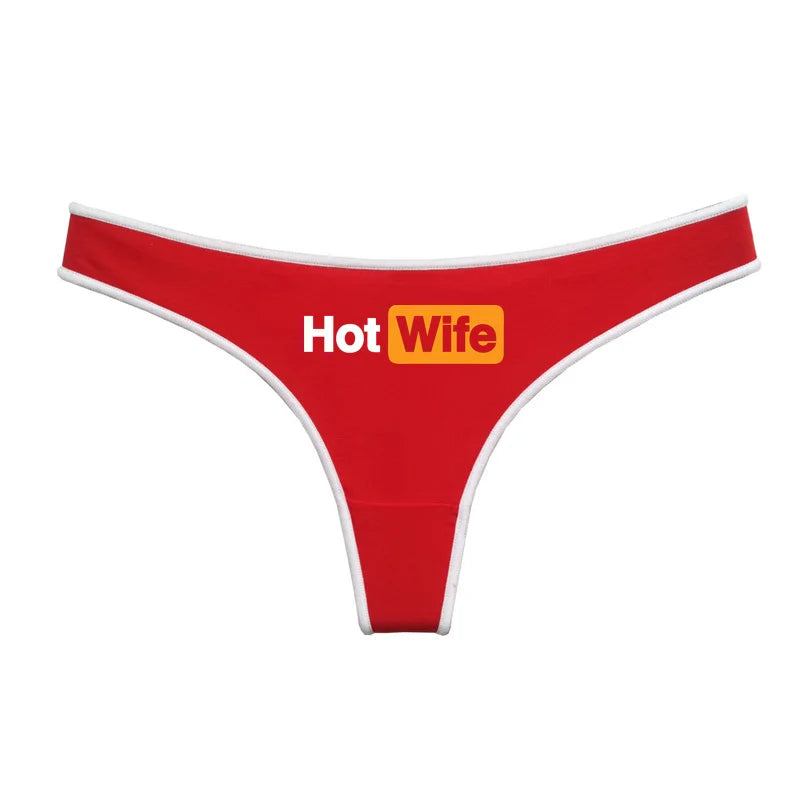 Hot Wife Letters Women's Underwear New Fashion Panties Sports Fitness Seamless Girl's Underwear Low Waist Traceless Ladies Brief