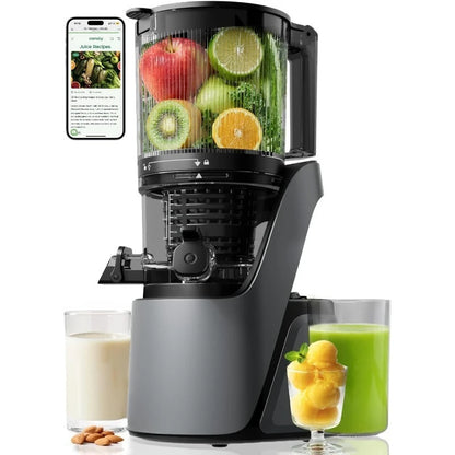 C16 Cold Press Juicer, 6" Extra Wide Feed Chute, 3-IN-1 Strainers (Juice & Sorbet & Nut Milk), Powerful AC Brushless