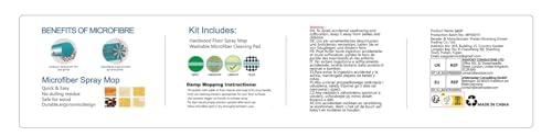 Spray Mop for Hardwood Floors Cleaning: Microfiber Wet Dry Floor Mops with 4 Washable Pads for Swiffer PowerMop - Flat Mop with Sprayer for Kitchen Tile Wood Laminate Vinyl
