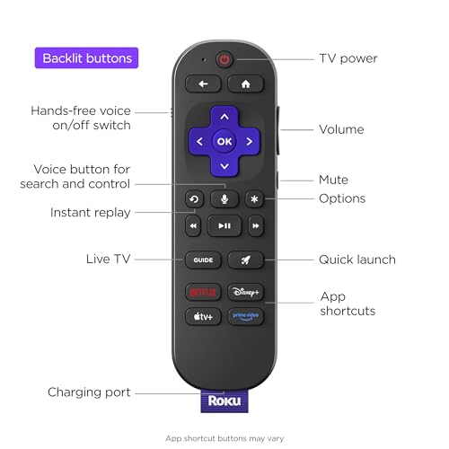 Roku Smart TV 2025 – 75-Inch Pro Series, Mini-LED TV – RokuTV with Backlit Voice Remote Pro – Flat Screen 4K QLED Television with 120Hz Refresh Rate & Dolby Vision IQ, Live News, Sports, Entertainment