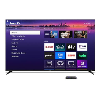 Roku Smart TV 2025 – 75-Inch Pro Series, Mini-LED TV – RokuTV with Backlit Voice Remote Pro – Flat Screen 4K QLED Television with 120Hz Refresh Rate & Dolby Vision IQ, Live News, Sports, Entertainment
