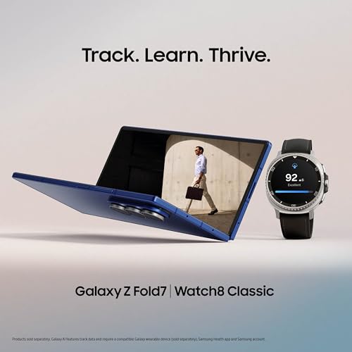 Samsung Galaxy Z Fold7 Cell Phone, 256GB AI Smartphone, Unlocked Android, AI Photo Edits, Large Screen, Long Battery Life, 2025, US 1 Yr Manufacturer Warranty, Blue Shadow