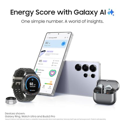 SAMSUNG Galaxy S25 Edge Phone, 512 GB AI Smartphone, Unlocked Android, Night Video, Fast Processor, ProScaler Display, All-Day Battery, 2025, US 1 Yr Manufacturer Warranty, Titanium Icyblue