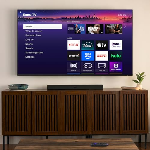 Roku Smart TV 2025 – 75-Inch Pro Series, Mini-LED TV – RokuTV with Backlit Voice Remote Pro – Flat Screen 4K QLED Television with 120Hz Refresh Rate & Dolby Vision IQ, Live News, Sports, Entertainment