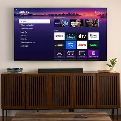 Roku Smart TV 2025 – 75-Inch Pro Series, Mini-LED TV – RokuTV with Backlit Voice Remote Pro – Flat Screen 4K QLED Television with 120Hz Refresh Rate & Dolby Vision IQ, Live News, Sports, Entertainment
