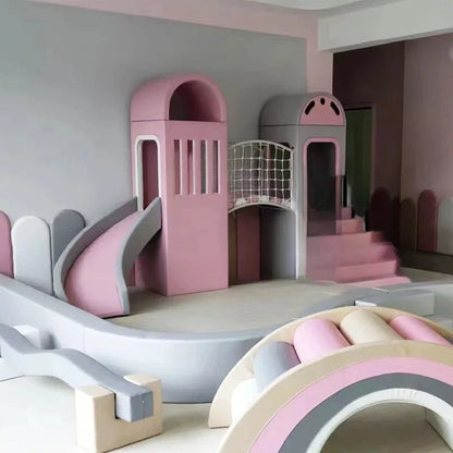 Safely Colorful Indoor Equipment for Kids Playground Playhouse Slide Bridge Climber Castle Soft Play Equipment Rental Soft Play