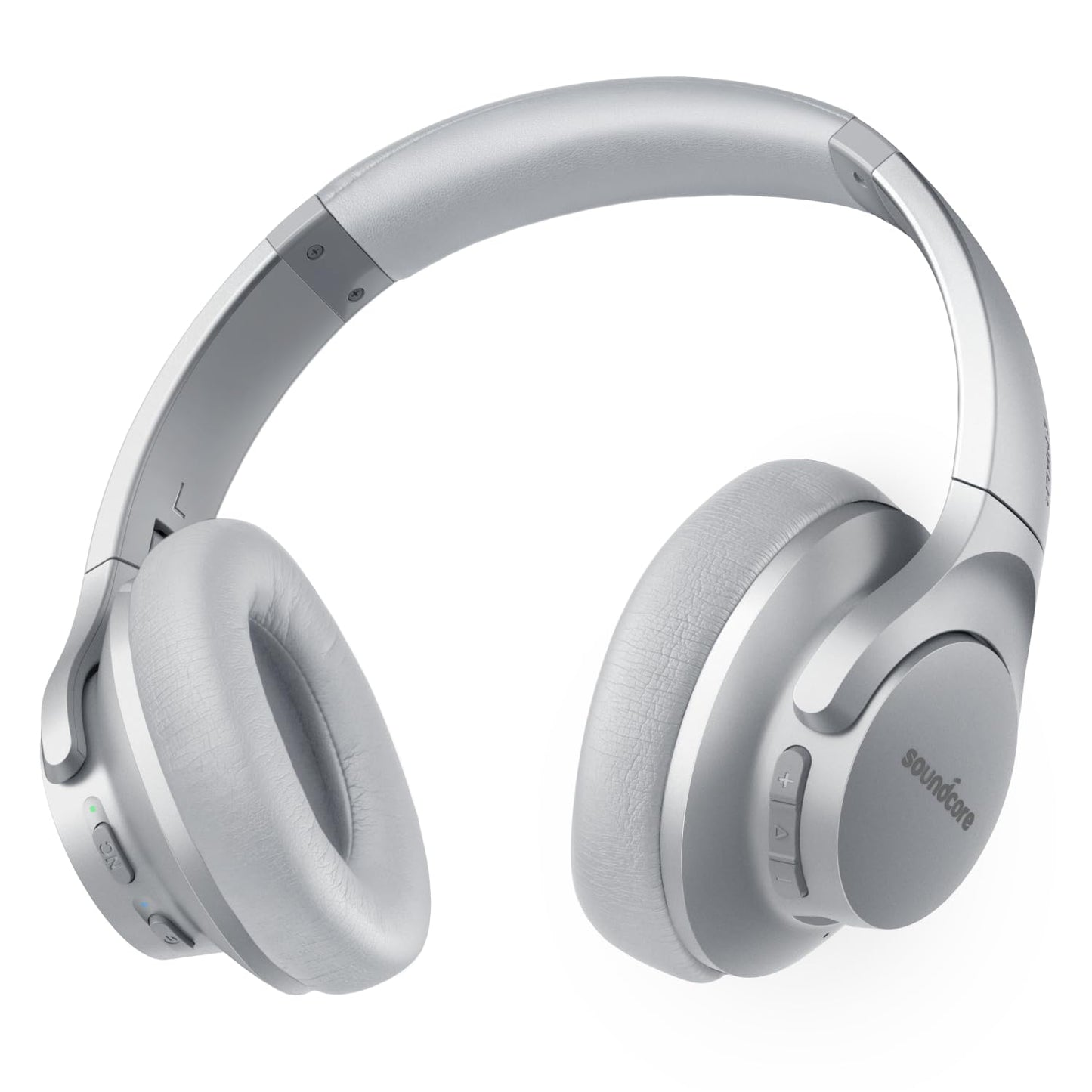 Soundcore Anker Life Q20 Hybrid Active Noise Cancelling Headphones, Wireless Over Ear Bluetooth Headphones, 60H Playtime, Hi-Res Audio, Deep Bass, Foam Ear Cups, Travel, Office, USB-C Charging