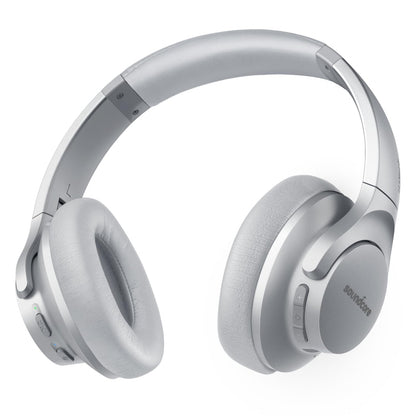 Soundcore Anker Life Q20 Hybrid Active Noise Cancelling Headphones, Wireless Over Ear Bluetooth Headphones, 60H Playtime, Hi-Res Audio, Deep Bass, Foam Ear Cups, Travel, Office, USB-C Charging