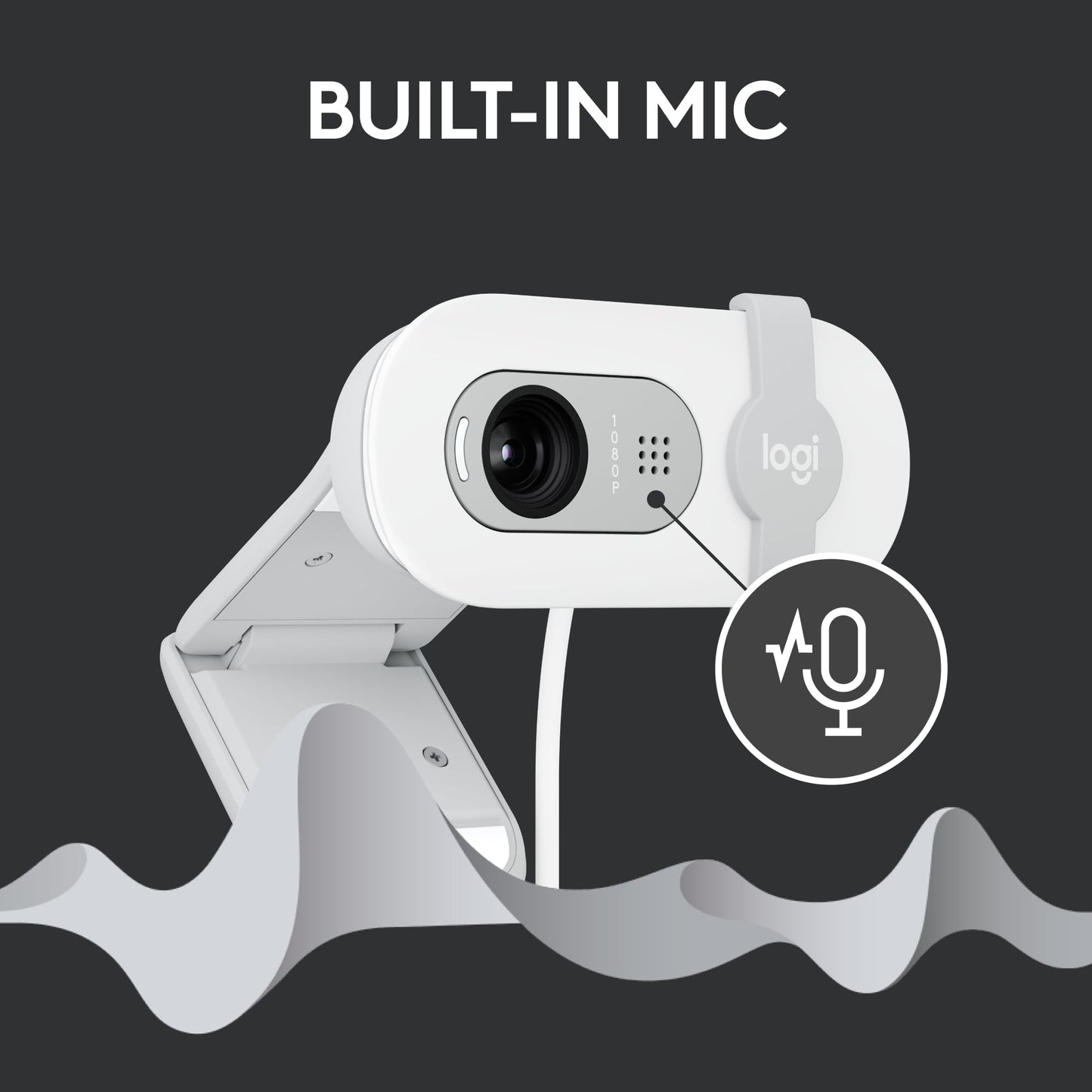 Logitech Brio 101 Full HD 1080p Webcam for Meetings, Streaming, Desktop, Laptop, PC - Built-in Mic, Shutter, USB-A, Teams, Zoom - Black