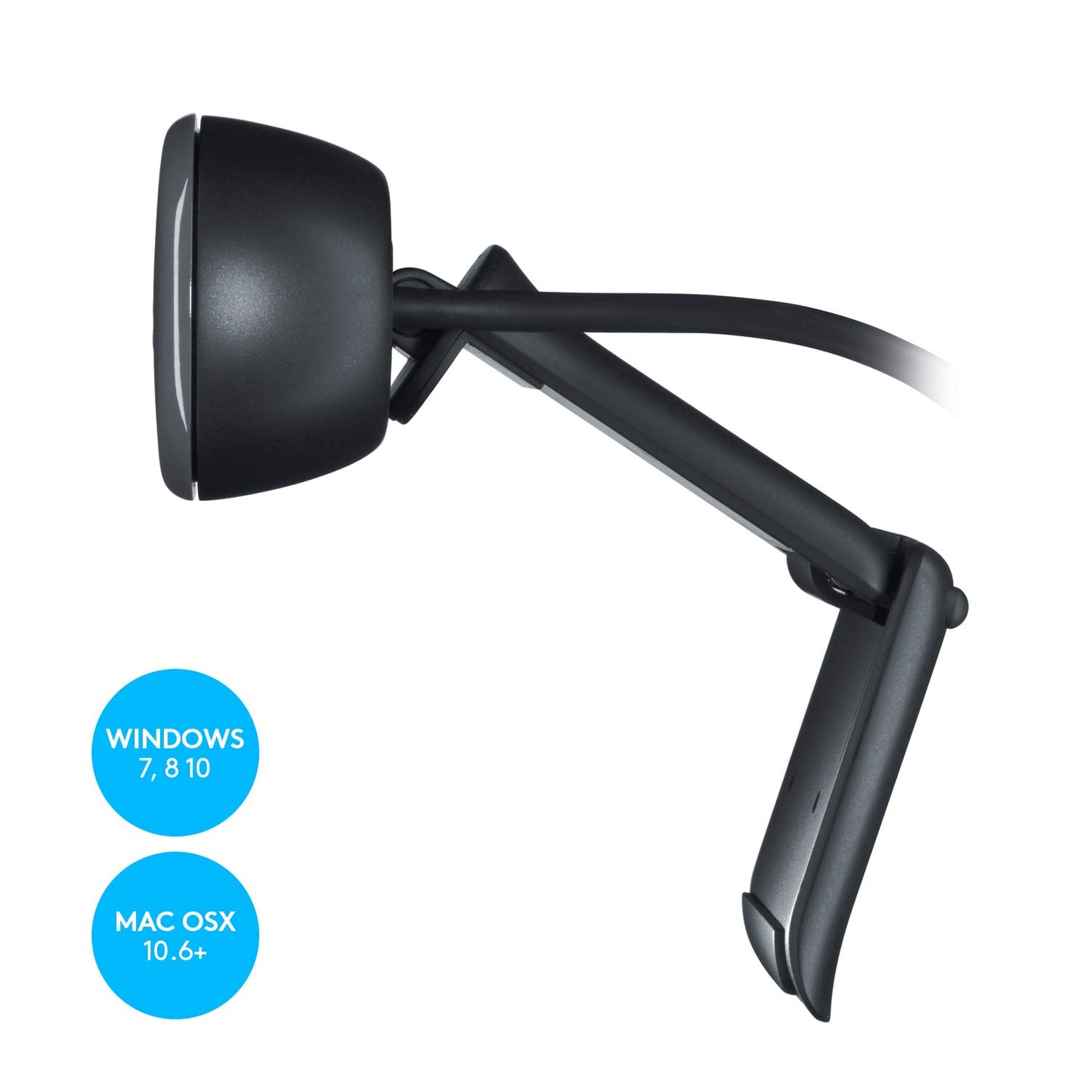 Logitech Brio 101 Full HD 1080p Webcam for Meetings, Streaming, Desktop, Laptop, PC - Built-in Mic, Shutter, USB-A, Teams, Zoom - Black