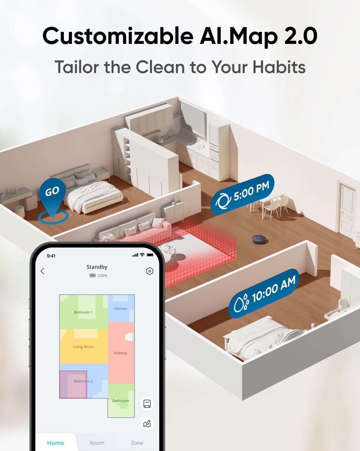 eufy X10 Pro Omni Robot Vacuum and Mop with 8,000 Pa Suction, Dual Mops with 12 mm Auto-Lift and Carpet Detection, AI Obstacle Avoidance, Auto Mop Washing, Auto Drying, Self-Emptying, White