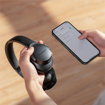 Soundcore Anker Life Q20 Hybrid Active Noise Cancelling Headphones, Wireless Over Ear Bluetooth Headphones, 60H Playtime, Hi-Res Audio, Deep Bass, Foam Ear Cups, Travel, Office, USB-C Charging
