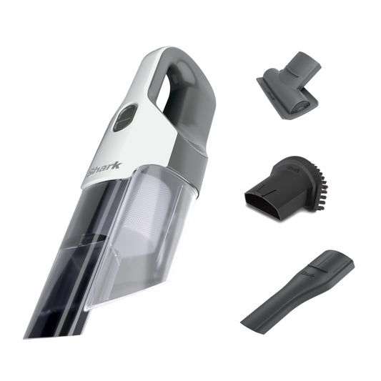 Shark WANDVAC Power PET Cordless Hand Vac, Ultra-Lightweight & Portable with Powerful Suction & Boost Mode, New FurFins Tool & Duster Crevice Tool, Designed for Car & Pet Homes, White, WV410WH