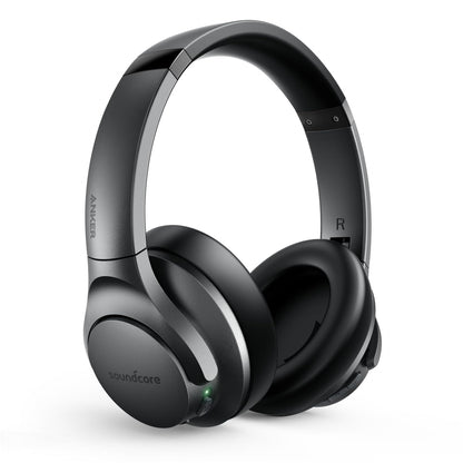 Soundcore Anker Life Q20 Hybrid Active Noise Cancelling Headphones, Wireless Over Ear Bluetooth Headphones, 60H Playtime, Hi-Res Audio, Deep Bass, Foam Ear Cups, Travel, Office, USB-C Charging