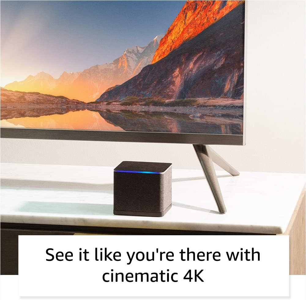 Amazon Fire TV Cube (newest model) with AI-powered Fire TV Search, Hands-free streaming device with Alexa, Wi-Fi 6E, 4K Ultra HD