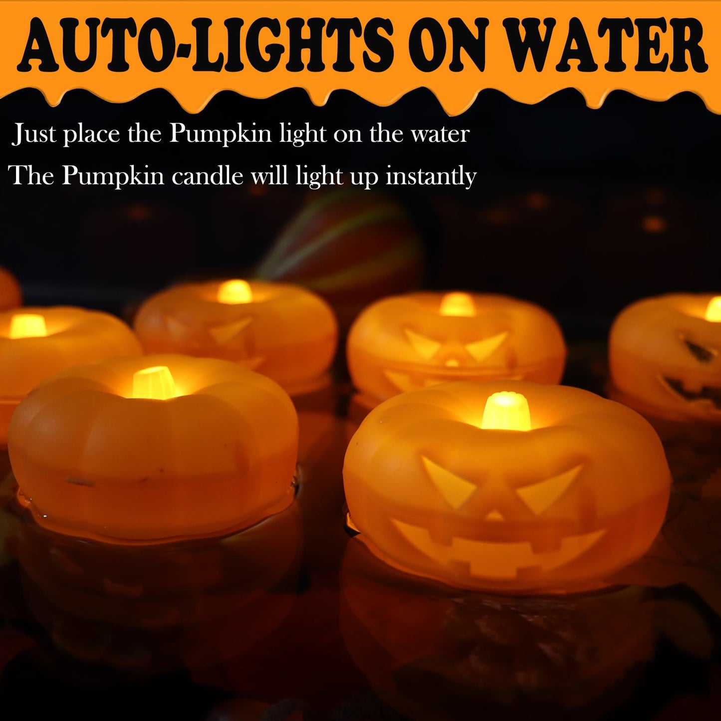 Halloween Decorations, 20 PCs Floating Candles with Wand Magic Hanging Candles, Flickering Warm Light Flameless Floating LED Candle with Wand Remote, Battery Operated Taper Candle Set for Theme Party
