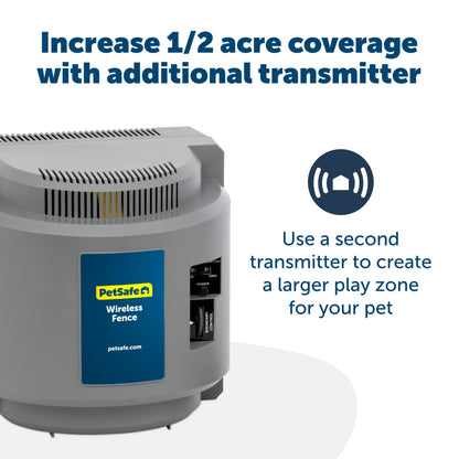 PetSafe Wireless Pet Containment System - Original Wireless Electric Fence for Dogs - from The Parent Company of Invisible Fence Brand - Covers Up to 1/2 Acre - for Pets 8lb+