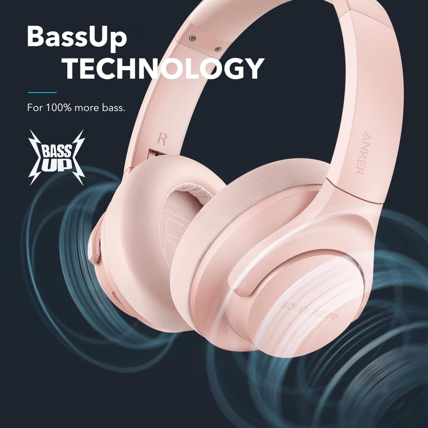 Soundcore Anker Life Q20 Hybrid Active Noise Cancelling Headphones, Wireless Over Ear Bluetooth Headphones, 60H Playtime, Hi-Res Audio, Deep Bass, Foam Ear Cups, Travel, Office, USB-C Charging