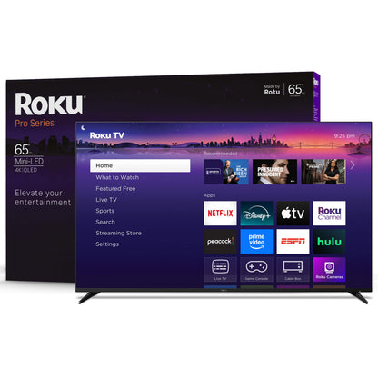 Roku Smart TV 2025 – 75-Inch Pro Series, Mini-LED TV – RokuTV with Backlit Voice Remote Pro – Flat Screen 4K QLED Television with 120Hz Refresh Rate & Dolby Vision IQ, Live News, Sports, Entertainment