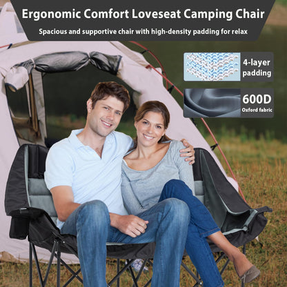 Oversized Camping Chair, Portable Folding Camping Chairs with Side Pocket, Cup Holder and Carry Bag, Heavy Duty Outdoor Camping Chairs for Adults, Fishing, Sports, Trip, up to 400lbs, Style 4