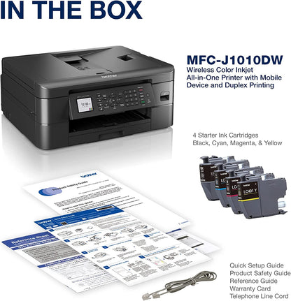 Brother Work Smart 1360 Wireless Color Inkjet All-in-One Printer with Automatic Duplex Printing and 1.8” Color Display | Includes Refresh Subscription Trial(1) (MFC-J1360DW) (Uses LC501 Series Inks)