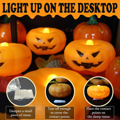 Halloween Decorations, 20 PCs Floating Candles with Wand Magic Hanging Candles, Flickering Warm Light Flameless Floating LED Candle with Wand Remote, Battery Operated Taper Candle Set for Theme Party
