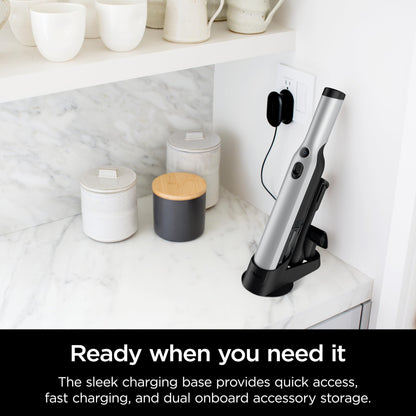 Shark WANDVAC Power PET Cordless Hand Vac, Ultra-Lightweight & Portable with Powerful Suction & Boost Mode, New FurFins Tool & Duster Crevice Tool, Designed for Car & Pet Homes, White, WV410WH