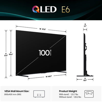 Hisense 65" E6 Cinema Series QLED 4K UHD Smart Fire TV (65E6QF, 2025 Model) - QLED, AI Light Sensor, Dolby Vision · Atmos, Voice Remote with Alexa, Motion Rate 120, HDR 10+ Adaptive, Game Mode Plus