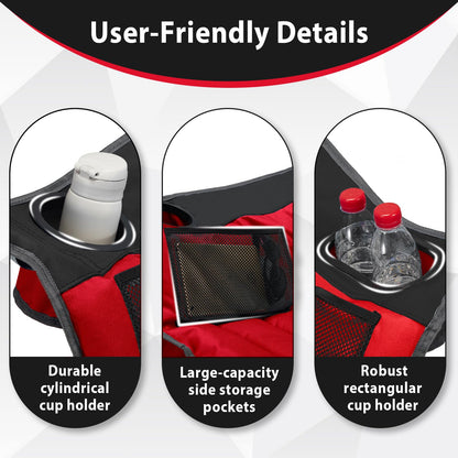 Oversized Camping Chair, Portable Folding Camping Chairs with Side Pocket, Cup Holder and Carry Bag, Heavy Duty Outdoor Camping Chairs for Adults, Fishing, Sports, Trip, up to 400lbs, Style 4