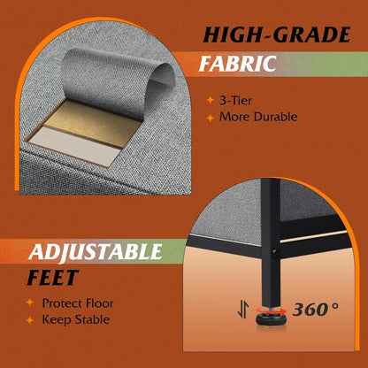 Dresser for Bedroom with 5 Drawers, Wide Chest of Drawers, Fabric Dresser, Storage Organizer Unit with Fabric Bins