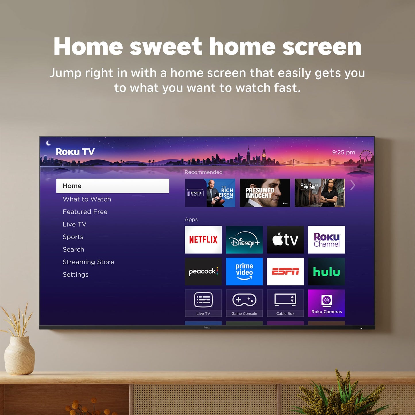 Roku Smart TV 2025 – 75-Inch Pro Series, Mini-LED TV – RokuTV with Backlit Voice Remote Pro – Flat Screen 4K QLED Television with 120Hz Refresh Rate & Dolby Vision IQ, Live News, Sports, Entertainment