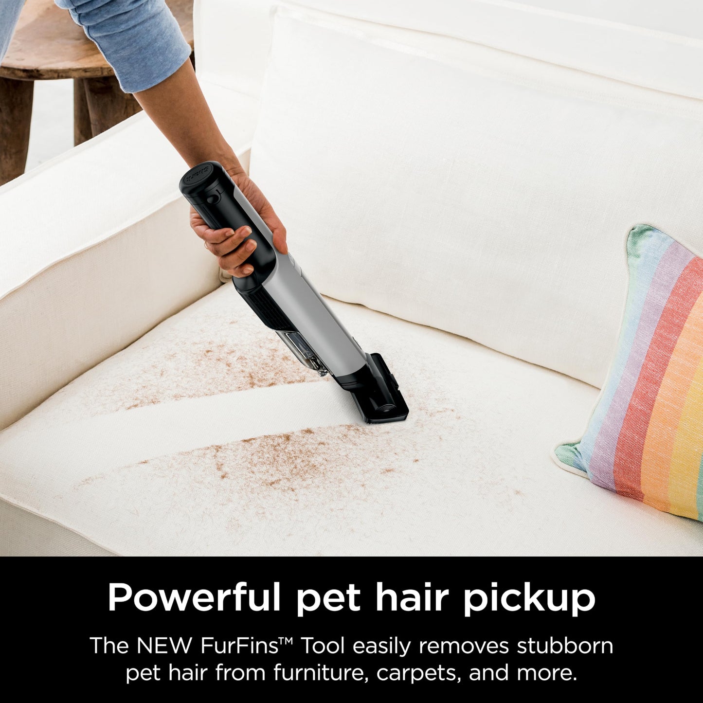 Shark WANDVAC Power PET Cordless Hand Vac, Ultra-Lightweight & Portable with Powerful Suction & Boost Mode, New FurFins Tool & Duster Crevice Tool, Designed for Car & Pet Homes, White, WV410WH