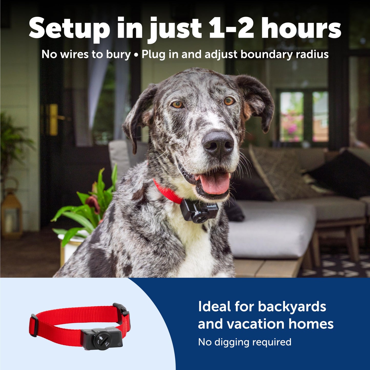 PetSafe Wireless Pet Containment System - Original Wireless Electric Fence for Dogs - from The Parent Company of Invisible Fence Brand - Covers Up to 1/2 Acre - for Pets 8lb+
