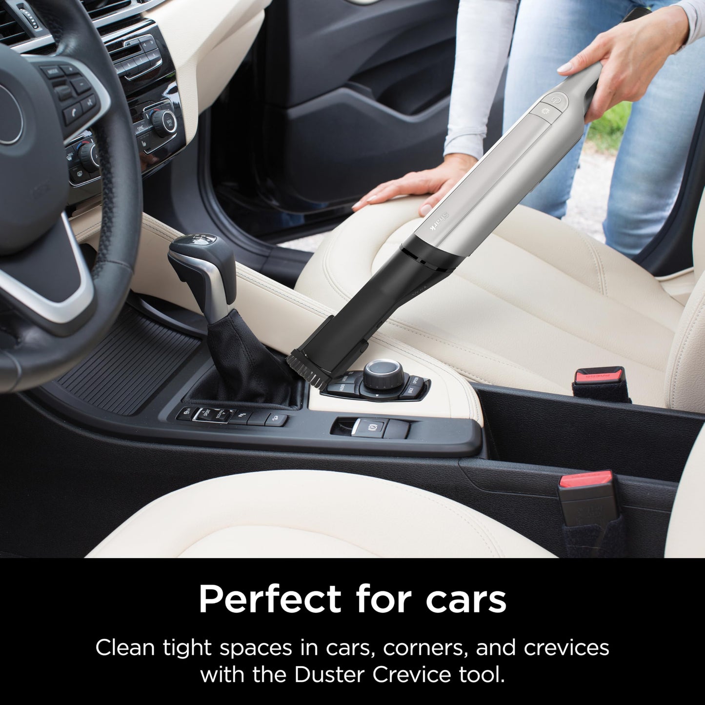 Shark WANDVAC Power PET Cordless Hand Vac, Ultra-Lightweight & Portable with Powerful Suction & Boost Mode, New FurFins Tool & Duster Crevice Tool, Designed for Car & Pet Homes, White, WV410WH